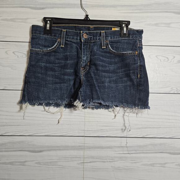 Gap long and lean cut-off dark wash denim shorts size 4R - Picture 1 of 5